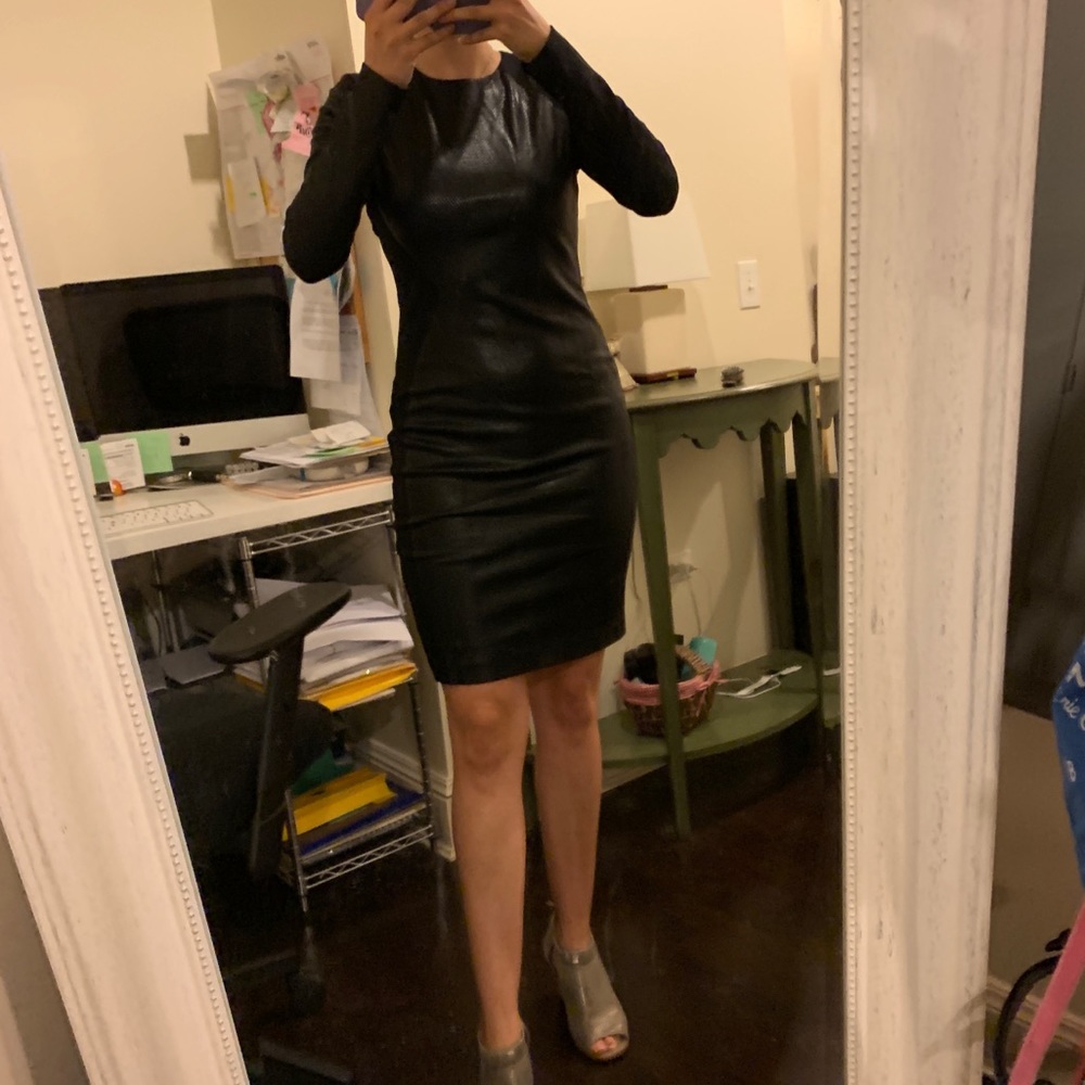 Slick black dress